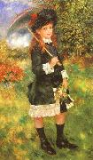 Pierre Renoir Young Girl with a Parasol Spain oil painting artist
